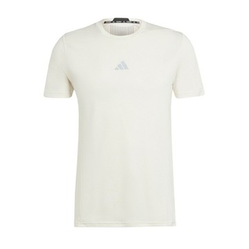 Adidas D4T HR Tee IL7133 男 短袖 上衣 運動 健身 訓練 慢跑 吸濕排汗 透氣 修身 米白