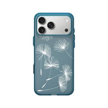 iPhone 17 Pro Max Clear (相機按鈕) 夜幕藍 - 花花草草 / Flowers & Plants - 草綠系列-蒲公英