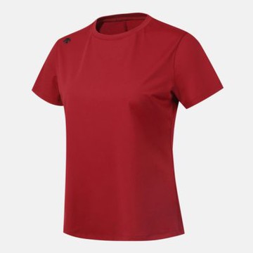 DESCENTE 迪桑特  短袖上衣 女 快排 WOMENS BASIC SHORT SLEEVE 紅 SQ322PTS71-RED0