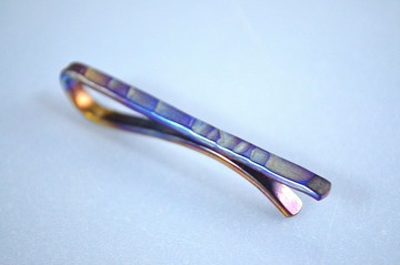 鈦金屬領帶夾・純鈦領帶夾＝鍛打 53mm＝接單生產