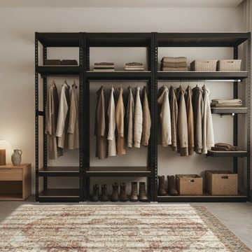 開放式衣架｜消光黑｜A組合款