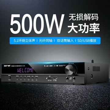 功放 擴大機 家庭劇院 卡拉OK K歌專用 先科（SAST）G-100 功放機 家庭影院5.1聲道AV功放機 高保真