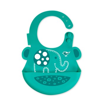 MARCUS＆MARCUS - 動物樂園矽膠立體圍兜-大象