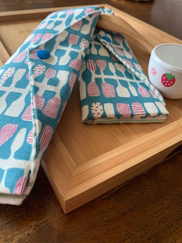 文青風環保純棉筷袋 ~ 慶典 希望 愛情藍 度假 日本 潮物 收納