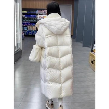 今年流行長款羽絨棉服女冬季2026新款過膝連帽棉衣加厚面包服外套
