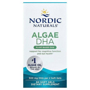 Nordic Naturals, 藻類 DHA，500 毫克，60 粒軟膠囊（每粒軟膠囊 250 毫克）