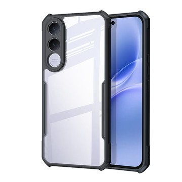 XUNDD 軍事防摔 vivo V70 FE 鏡頭全包覆 清透保護殼 手機殼(夜幕黑)