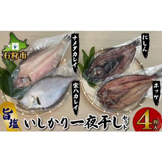 ふるさと納税 北海道 石狩市 7-027 旨塩 いしかり一夜干しセット（カレイ・ホッケ・にしん・4枚入）