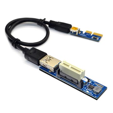 PCI-E3.0 1X延長線電腦PCIE保護板轉接卡USB3.0擴展卡專用延伸板