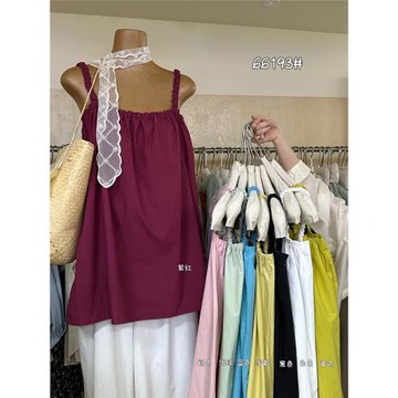 十三行露背系帶吊帶背心女夏季新款無袖外穿寬松顯瘦中長款上衣