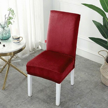 椅套 餐椅套 加厚銀狐絨通用高背椅套銀狐絨彈力全包椅子套罩酒店家用餐桌椅套