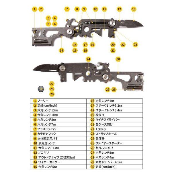 PockeTool2.0 マルチツール 30in1  アウトドア サバイバル キャンプ 90g