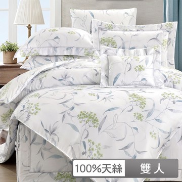 貝兒居家寢飾生活館 60支100%天絲四件式兩用被床包組 裸睡系列  雙人露伊絲