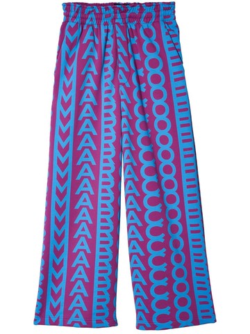 Marc Jacobs - monogram-print oversized track pants - unisex - Cotton - XL - Purple