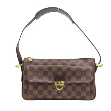 LOUIS VUITTON LV 路易威登 棕色 棋盤格帆布 Ravello GM 肩背包 N60006 【二手名牌BRAND OFF】