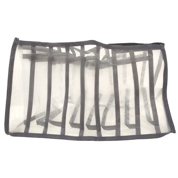 衣櫃分隔收納袋  18.5 尼龍網紗  白色/灰色  9格T恤(36 x 25 x 20cm)  1組