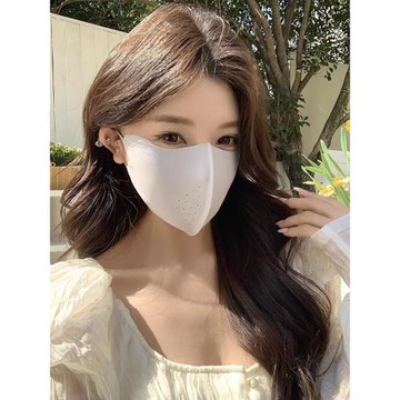無痕防曬護眼角口罩女夏季輕薄3d立體冰絲面罩防紫外線透氣顯臉小