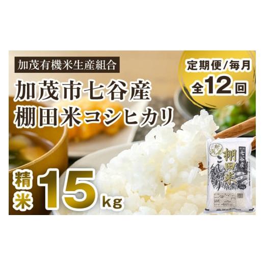 ふるさと納税 新潟県 加茂市 新潟県加茂市 七谷産 棚田米コシヒカリ 精米15kg（5kg×3）白米 加茂有機米生産組合