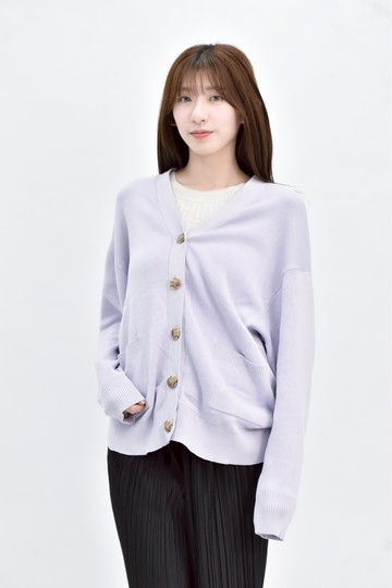 (F) pas de deux 紫色棉質長版開襟外套