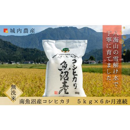 ふるさと納税 新米 令和５年産 南魚沼産コシヒカリ　無洗米５ｋｇ＜５割減農薬栽培米＞　城内農産 新潟県南魚沼市