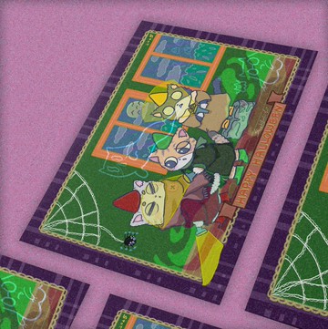 【插畫明信片/卡片】萬聖節鬼屋