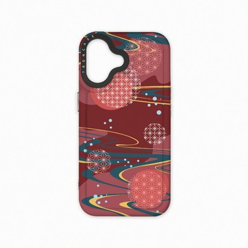 iPhone 16  殼 TRON IPhone 16 日系和風圓點星河系列 太空殼 透黑款 手機殼