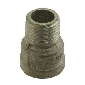 不鏽鋼長內外牙1/2"