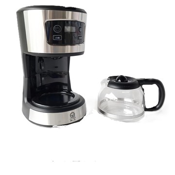 JINKON 晶工牌美式咖啡壺 24小時預約 可拆洗濾網 自動保溫 LED顯示螢幕  1入  咖啡壺、玻璃濾杯、濾網、量匙、說明書  0.75L