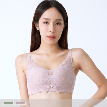 無鋼圈【C~D罩杯】海棠戀窗 蕾絲透氣均勻薄襯 柔滑側背片 內衣1299