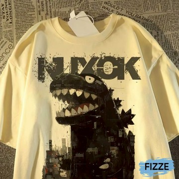 男生上衣 印花半袖短袖上衣 男生寬鬆休閒百搭上衣 青少年短袖T恤男 T恤 短袖 ATHB1249【FIZZE】