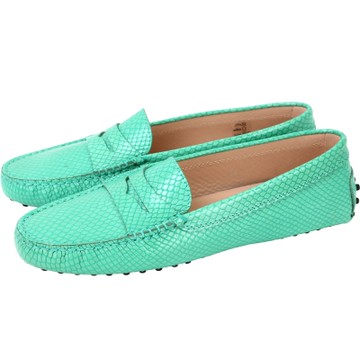 TOD S Gommino 紋理印花豆豆休閒鞋(女鞋/薄荷綠)