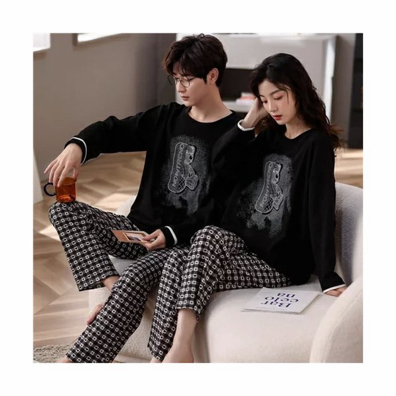 ット レディース 部屋着 ペアルック カップル 無印 メンズ パジャマ 秋 プレゼント ペア カップル お揃い服 おしゃれ ギフト 黒 通販 Lineポイント最大0 5 Get Lineショッピング