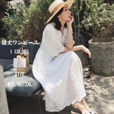 ワンピースレディース40代マキシワンピース春夏五分袖ワンピース2点セットvネック白レーススカートオシャレマタニティーワンピース妊娠服 通販 Lineポイント最大get Lineショッピング