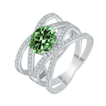 現貨+預購 頂級莫桑鑽石戒指925純銀戒指婚戒女鑽戒子求婚戒情人節禮物-橢圓石交叉戒7色74lp62【獨家進口】【米蘭精品】