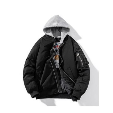 潮牌MA1飛行員夾克男女情侶連帽棉襖棒球棉服秋冬季加厚棉衣外套