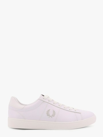 Leather sneakers with lateral embroidery - FRED PERRY - gender_Man