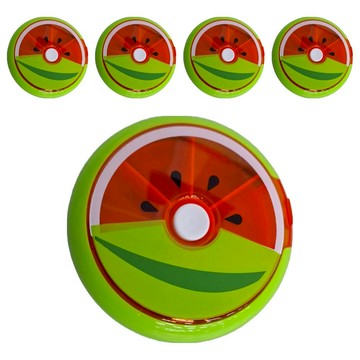 Fullicon 護立康 7格水果旋轉盒 PS(聚苯乙烯) ABS(丙烯腈 丁烯 苯乙烯)塑膠材質 9.3x9.3x2.7cm  5個