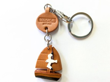真皮鑰匙圈 帆船 VANCA CRAFT 日本製造 職人手作