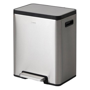 HANSSEM 經典腳踏式不鏽鋼垃圾桶 20L  銀色  365 x 295 x 435mm