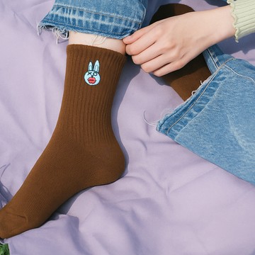 【啾愛你】PRO怪獸刺繡襪-永不放棄兔