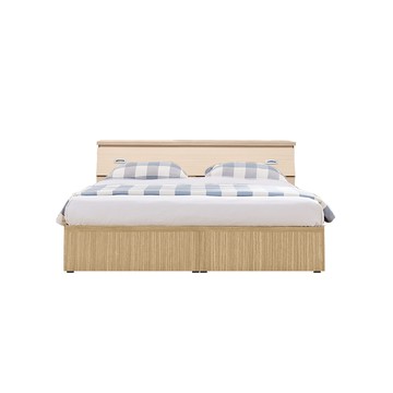 ASSARI-房間組二件(床箱+3分床底)單大3.5尺胡桃