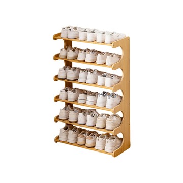 【HappyLife】楠竹多層鞋架 六層60公分 Y12404茶