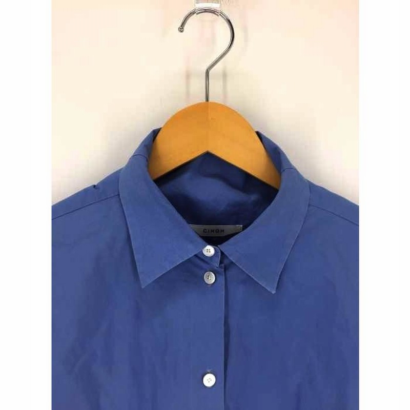 チノ CINOH FINX COTTON ワイドスリーブパイピングシャツ レディース