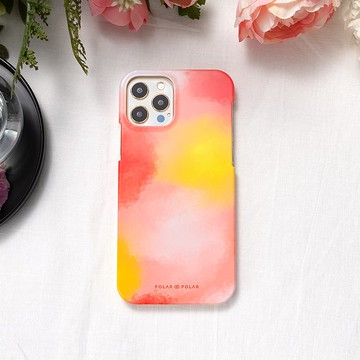 iPhone / Samsung 秋之彩雲 橙黃 半包硬殼 手機殼【客製】