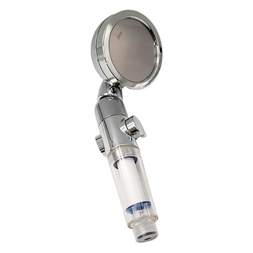 濾淨三檔增壓SPA萬向蓮蓬頭 蓮蓬頭 26 x 8.5cm + 濾心 6 x 2cm  1組