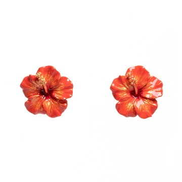 【Palnart Poc 官方正品】PA560 朱槿・扶桑花・芙蓉花耳環｜日本製 花語系・立體花朵 Hibiscus