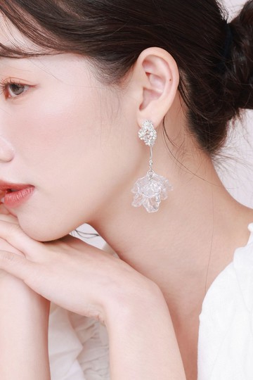 COR-DATE / 銀色花語 / 花束飄逸耳環