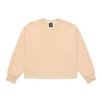 KANGOL 長袖 大學T 深卡其 胸前小LOGO 圓領 女 6252100330