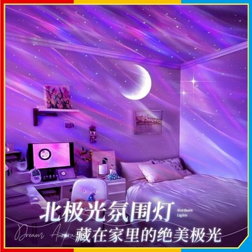 安可🔥台灣出貨🚀北极光星空投影燈 星空燈 激光滿天星氛圍投影燈 星空夜燈 氛圍極光燈 小夜燈 房間佈置裝飾燈交換禮物