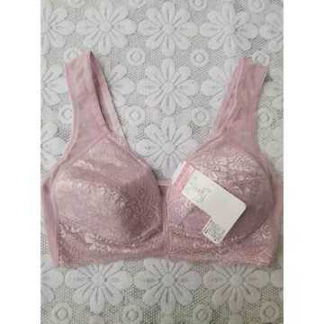 日單甜美蕾絲邊舒適無鋼圈短背心式無搭扣薄棉杯文胸女士內衣3211